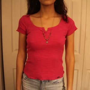 Hot pink casual shirt